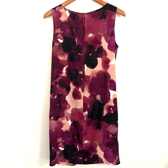Loft Dress Burgundy and Pink Sleeveless size 4 - Picture 11 of 13